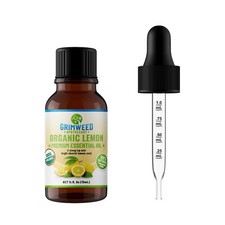 Organic Lemon essential oil - 100 Pure and Natural - With Glass Dropper
