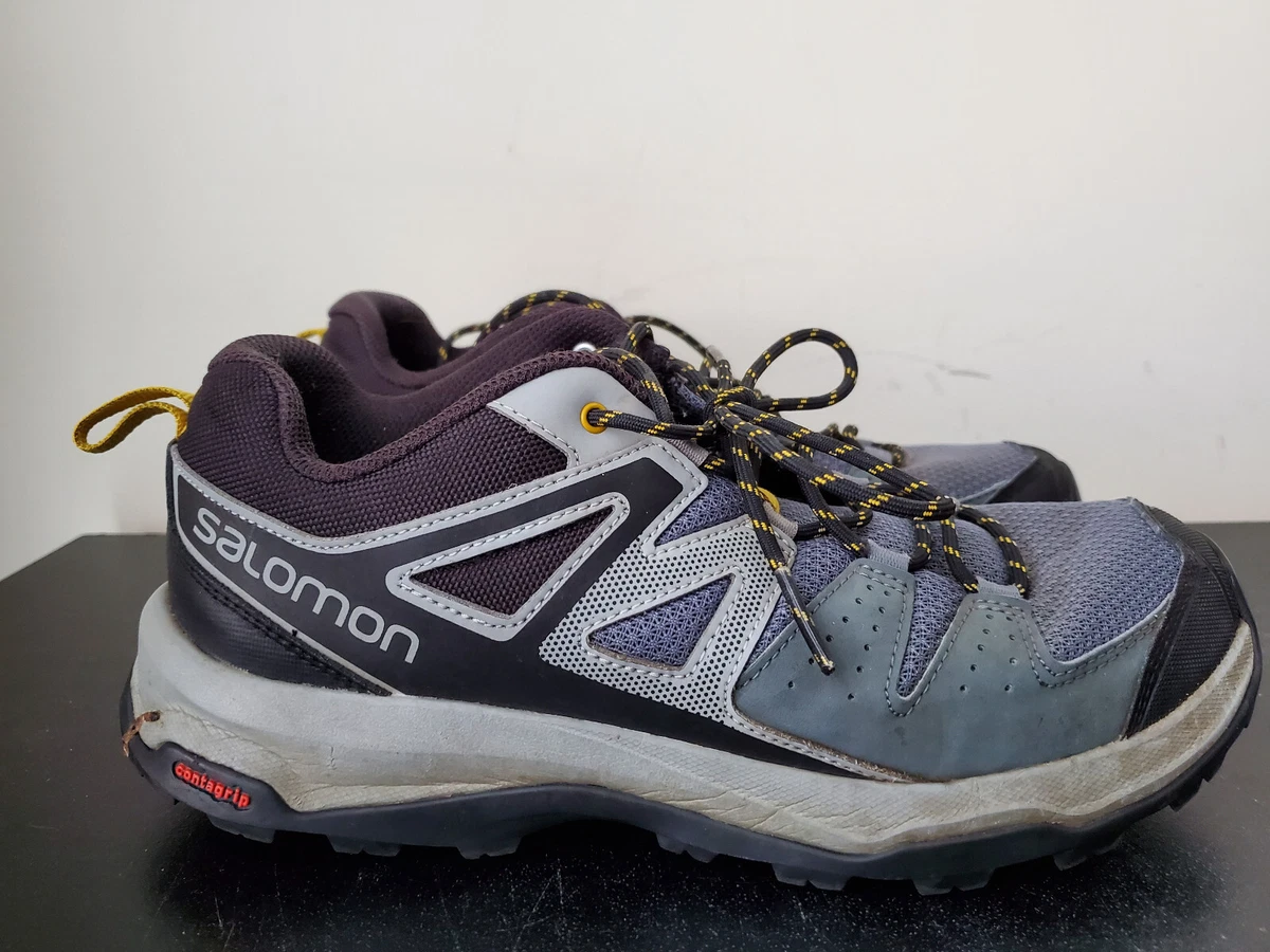 Mens Brown Salomon Goretex X Radiant Contagrip Walking Shoes Size 8.5