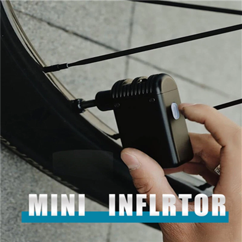 Mini Electric Bicycle Air Pump Portable Bicycle Cordless Inflator