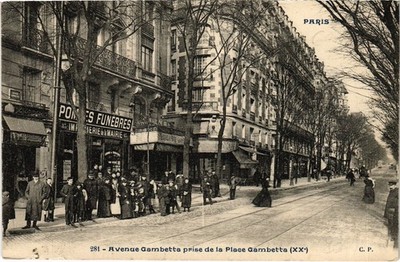 CPA PARIS 20e Avenue Gambetta Place Gambetta (1393198)