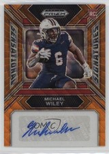 2024 Panini Prizm Draft Picks Orange Wave 63/75 Michael Wiley #SS-MWY Auto 0ck