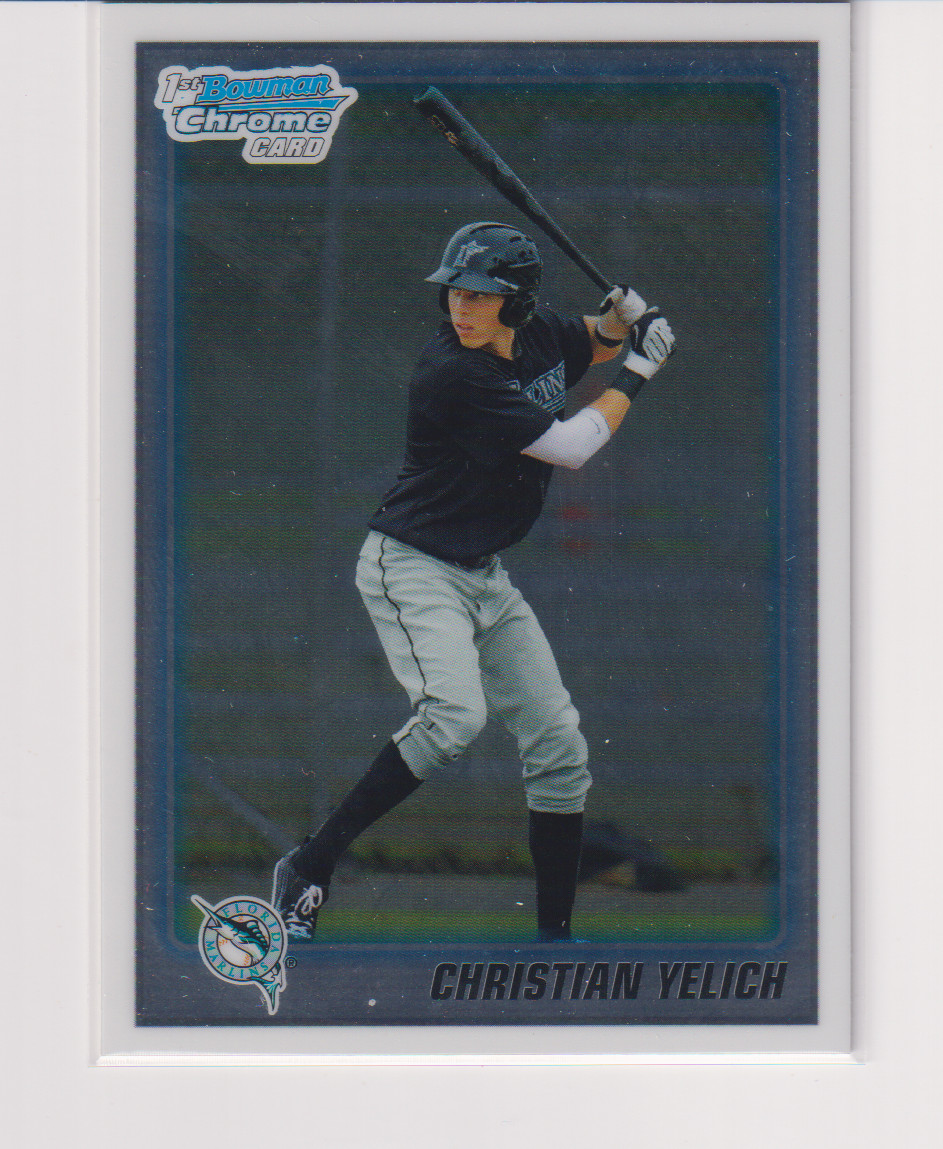 Christian Yelich 2010 1st Bowman Chrome Baseball Card BDPP78 $1.00 Shipping