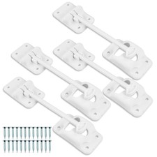 4-Pack White RV T-Style Door Holder Entry Door Catch fits RV Trailer Camper E...
