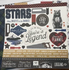 CTMH TIMBER PAPER PACKET WITH STICKER SHEET ~ RARE ~ SHIPS FROM USA