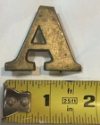 ORIGINAL CIVIL WAR Solid Brass COMPANY LETTER “A” For Kepi W/Catches. Nice!!