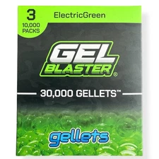 Gel Blaster Gellets Refill Ammo, 30,000 Rounds Electric Green Gellets