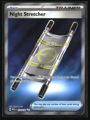 Night Stretcher 173/132 Mega Evolution Ultra Rare Trainer Pokemon TCG Card NM