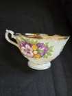 Royal Albert Cup Saucer Yellow &  Purple Pansies Heavy Gold Trim Bone China Eng. — photo 10