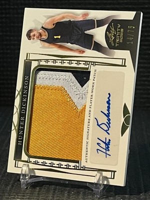 2023 Leaf Trinity - Patch Autos Gold #PA-HD1 /75 Hunter Dickinson MichU
