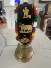 SWISS BRASS Cow Bell - Glocken- with Highly Decorated  Leather Strap