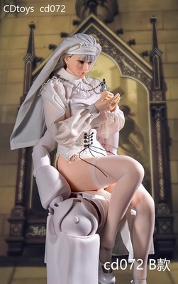 1/6 Halloween Nun Cosplay Costume Suit For 12'' Female Action Figures Body