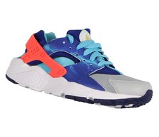 NIKE Youth Air Huarache Run Shoes sz 5Y Royal Blue Gray Pink