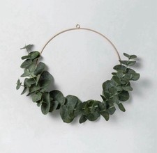 Hearth Hand Magnolia Faux Eucalyptus Gold Wire Wreath 12 Farmhouse Set Of 2