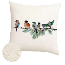  Christmas Outdoor Pillow Covers Waterproof 18" x 18" (Pack of 1) Teal(winter)
