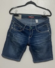 Vtg Y2K Unionbay Embroidered Low Rise Shorts 9 Indie Sleaze Contrast