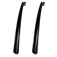FdcZeyxior 2 PCS Shoe Horn Long Handle, 17" 17 inches, Black