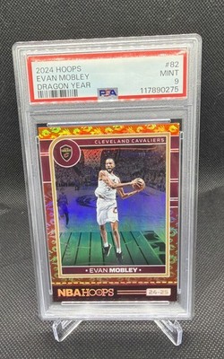 2024-25 Panini NBA HOOPS Evan Mobley #82 Dragon Year 04/75 PSA 9