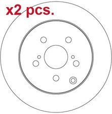 X2 PCS REAR BRAKE DISC ROTOS X2 PCS SET DF6319 TRW I