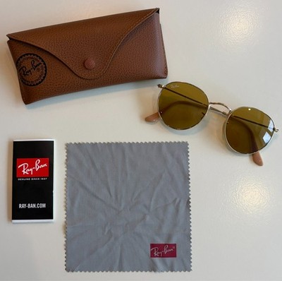 Ray-Ban Round Metal Evolve Sunglasses (RB 3447) with Case & Cloth