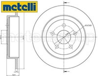 2X Bremsscheibe Metelli 23-1107C 2 Bremsscheiben Hinterachse Hinten
