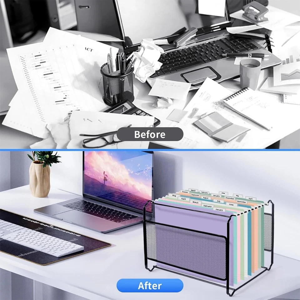 10PCS Eco Friendly Hanging File Folders Durable Organizer Sustainable Storage - Image 4 of 4