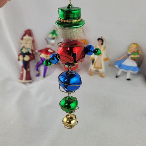 Lotto misto 18 decorazioni natalizie vintage vetro argilla resina Disney tigre pupazzo di neve - Foto 21 di 24