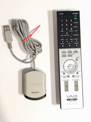 Sony VAIO RM-GP5U PC Remote Control w Infrared Receiver PCVA-IR5U Free Shipping!