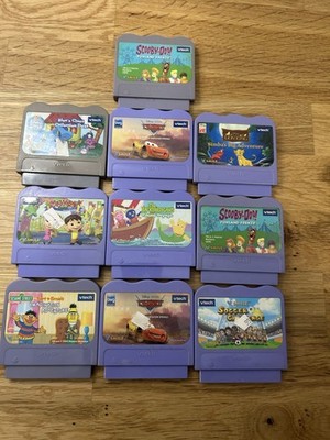 VTech VSmile Games Cartridges Lot of 10 Scooby Cars Lion King Disney Eductional