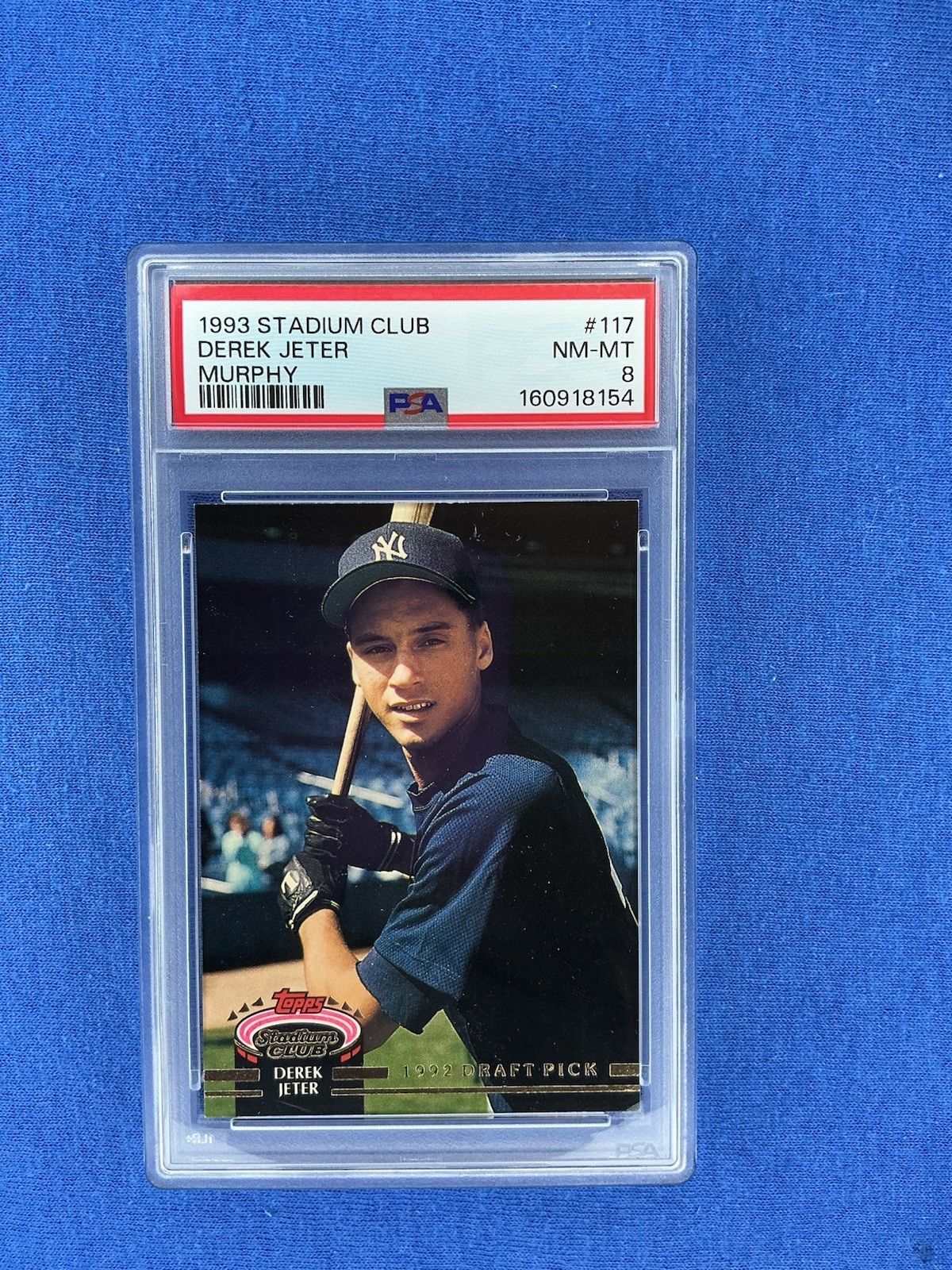 1993 STADIUM CLUB MURPHY #117 DEREK JETER RC ROOKIE HOF YANKEES PSA 8