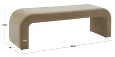 Safavieh CARALYNN UPHOLSTERED BENCH, Reduced Price 2172761859 SFV5027G
