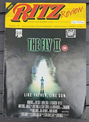 RITZ VIDEO REVIEW 1980s. The Fly. RITZ VIDEO MAGAZINE 