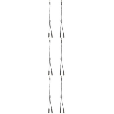  6 Stück 3,5 mm Ein Minute Zwei Stereo-Kopfhörer-Kabel