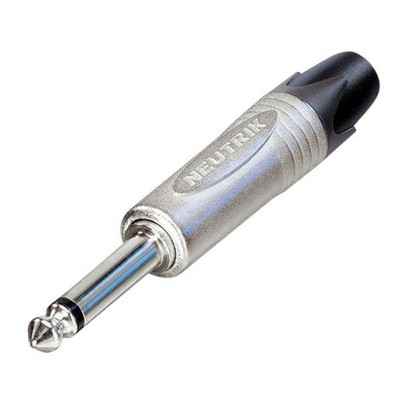 6.3mm Neutrik NP-2-X Jack plug Mono Mono, Nickelgehäuse