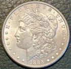 1885 Morgan Silver Dollar Unc Uncirculated