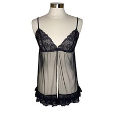 Victoria's Secret Vintage Y2K Sheer Lace Chemise Dress Size Medium Whimsygoth