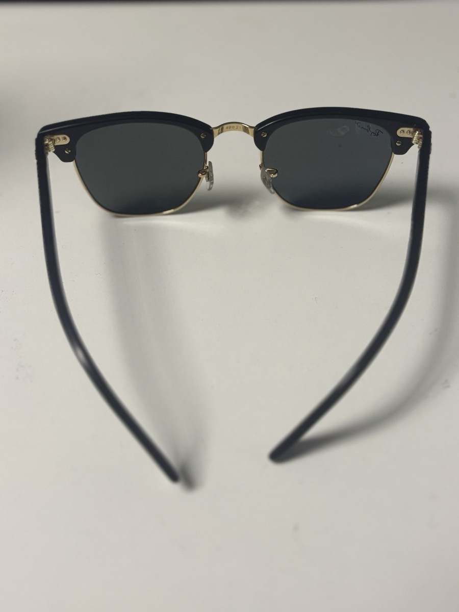 Ray-Ban Clubmaster RB3016 901/58 Polarized Square Sunglasses Black