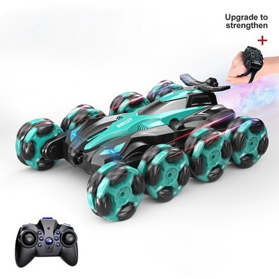Cool 8 Wheels Hand Controlled rc Stunt Car Toys B9