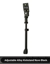 NEW ADJUSTABLE ALLOY BICYCLE KICKSTAND NUVO BLACK 