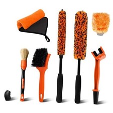 7PCS Motorcycle Cleaning Kit with 2-Size Bendable Wheel Brushes-Hard Reach