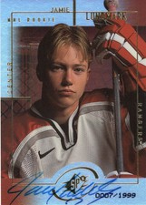 1999-00 Spx #169 Jamie Lundmark Rookie Auto /1999 RC New York Rangers