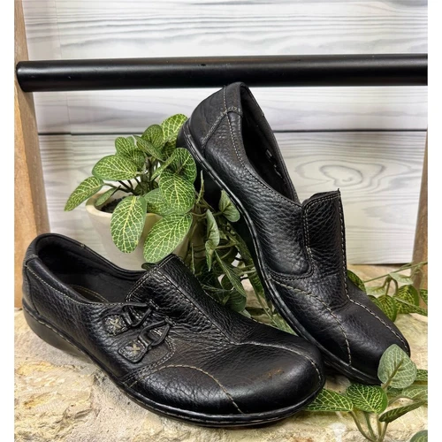 Mocassini donna Clarks neri slip on taglia 7 5 ballerine casual