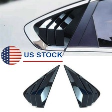 For 2019-2022 Kia Forte K3 Rear Side Window Louver Cover Trim Kit Glossy Black For 2019-2022 Kia Forte K3 Rear Side Window Louver Cover Trim Kit Glossy Black