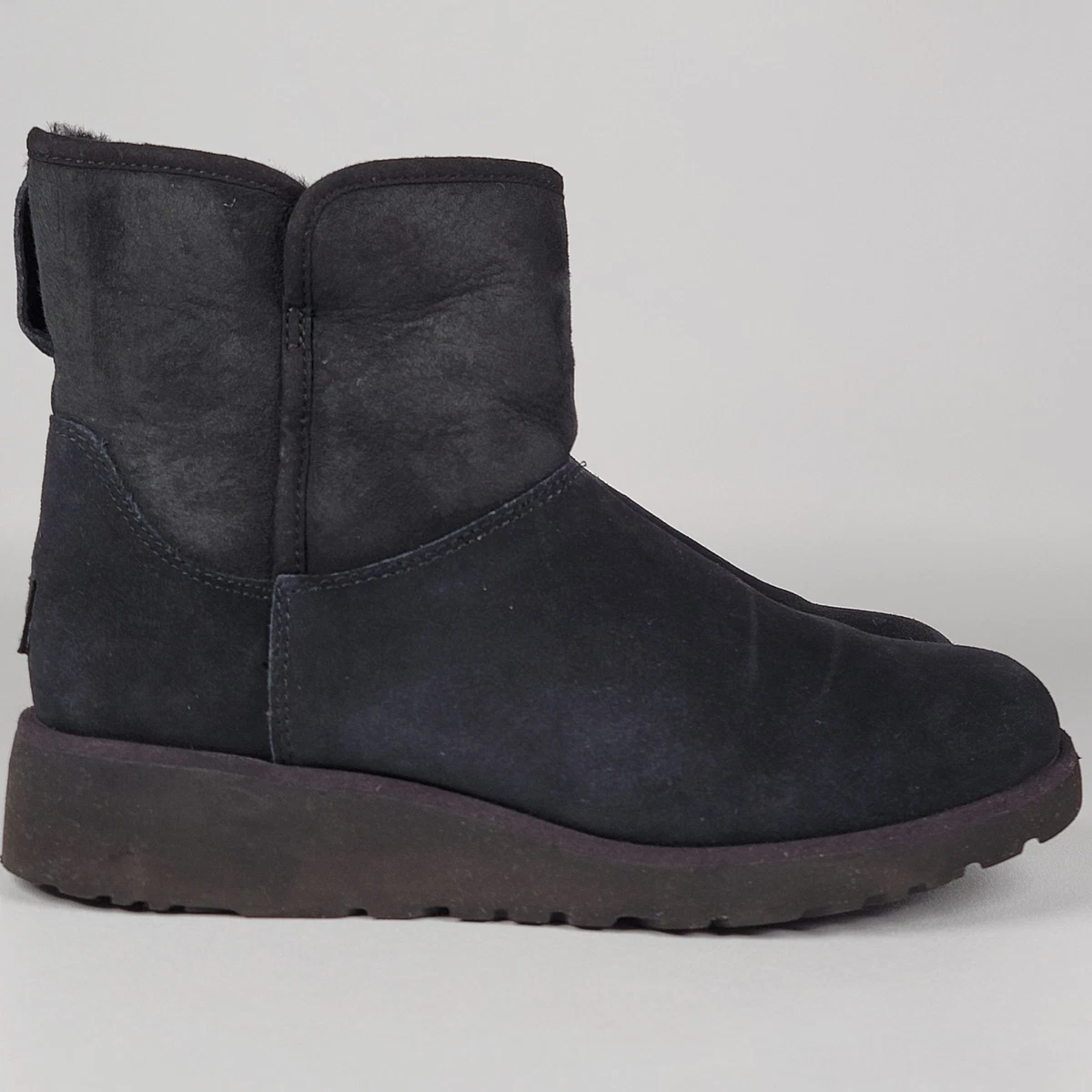 UGG | Shoes | Ugg Boots Kristin Wedge Booties Black Winter Boots