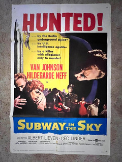 Subway in the Sky 1959 Movie Poster 27x41 Van Johnson Hildegard Knef