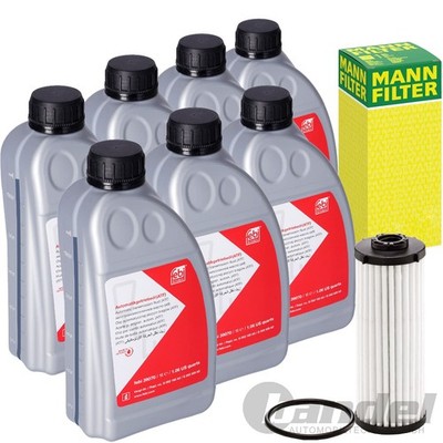 MANN ÖLFILTER+ 7L FEBI DCTF-1 GETRIEBE-ÖL passend für VAG DSG DQ381 DQ400E DQ500