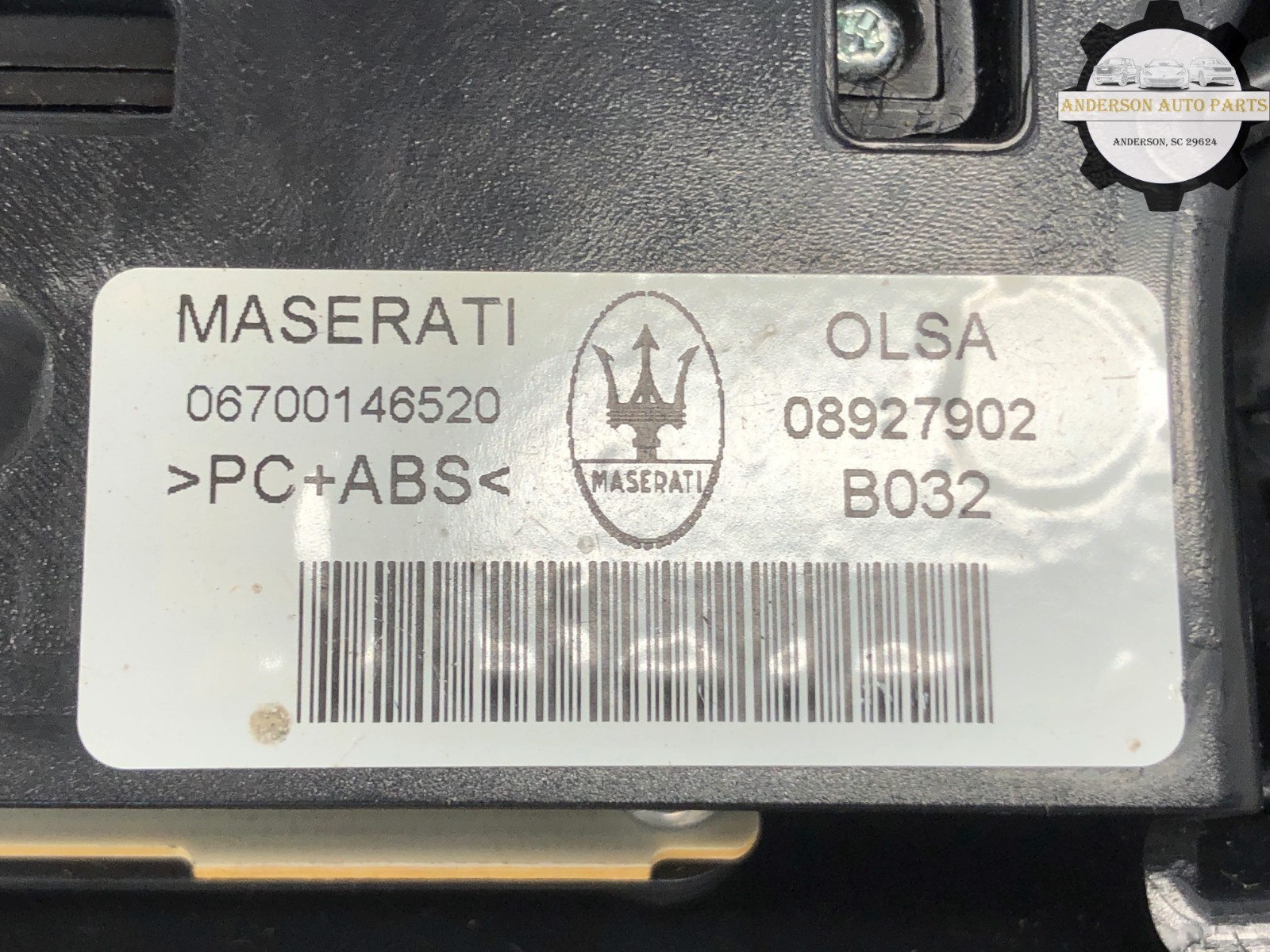 2014-2017 MASERATI QUATTROPORTE OVERHEAD CONSOLE DOME LIGHT SUNROOF SWITCH OEM #