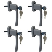 4X Fenstergriff AbschließBar FensteröFfner Fensterhebel Griff Mit Schloß