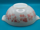 Vintage Pyrex 443 Cinderella Mixing Bowl 2.5 Qt Gooseberry White Pink