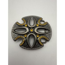 Vintage Celtic Cross Belt Buckle   Western Religious Statement Accessory