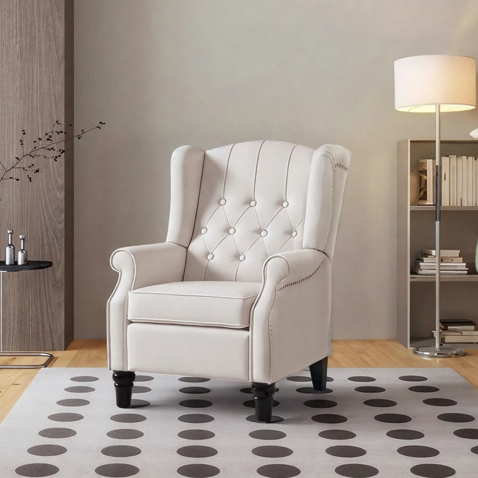 Silla reclinable retroceso FLEXISPOT para adultos, silla acento respaldo ala mediados de siglo Foto 2 de 2